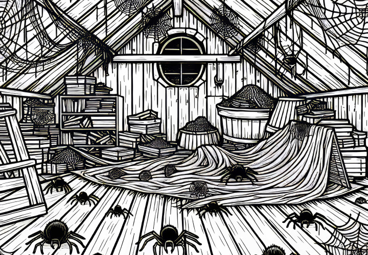 Pôjd s pavúkmi a pavučinami - Voľná omaľovánka