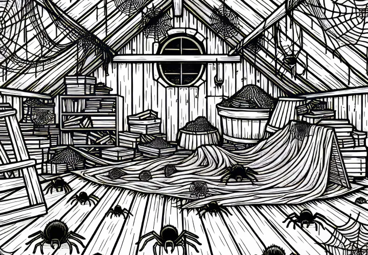 Pôjd s pavúkmi a pavučinami - Voľná omaľovánka