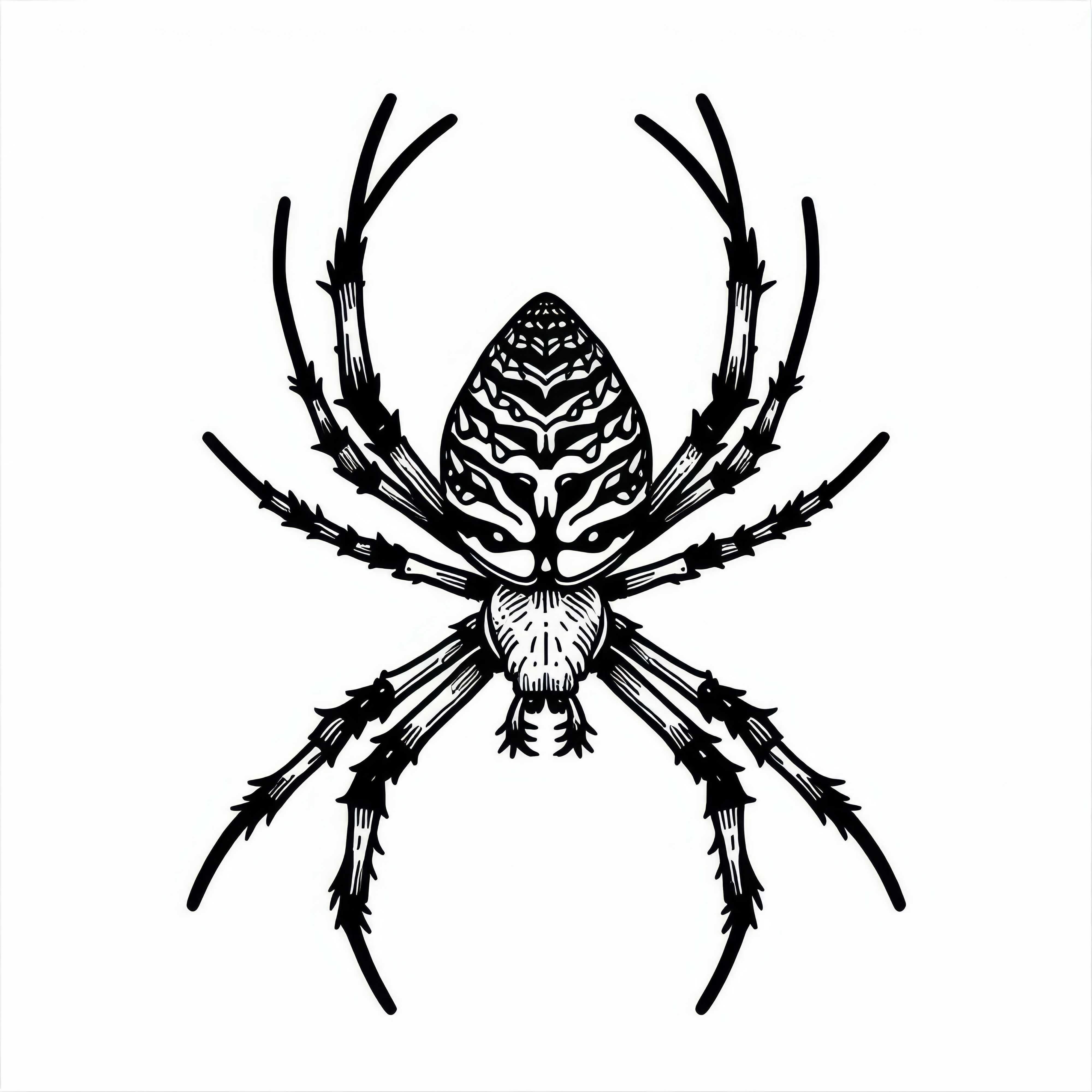 Zadarmo omalovánka pre záhradnú krížovú pavučinu Argiope Aurantia