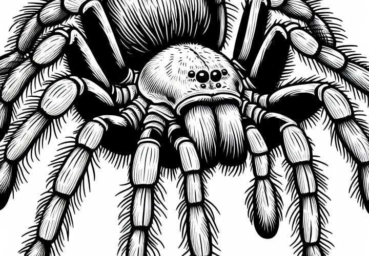 Brazílska putujúca pavúka Phoneutria nigriventer omaľovánka zadarmo