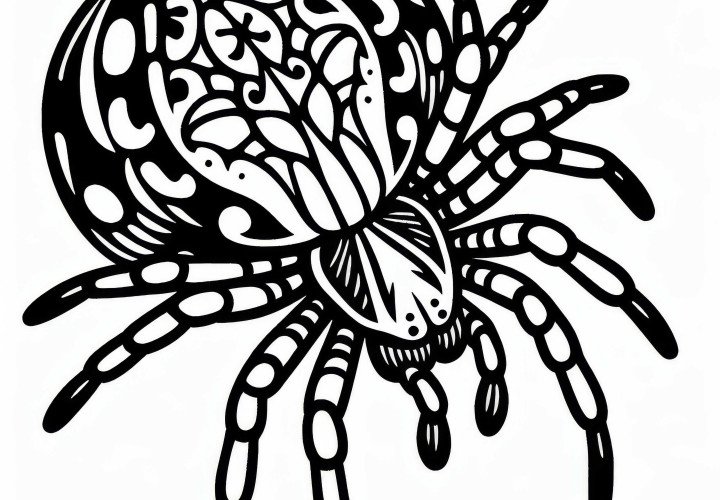 Bezplatná omaľovánka krížového pavúka