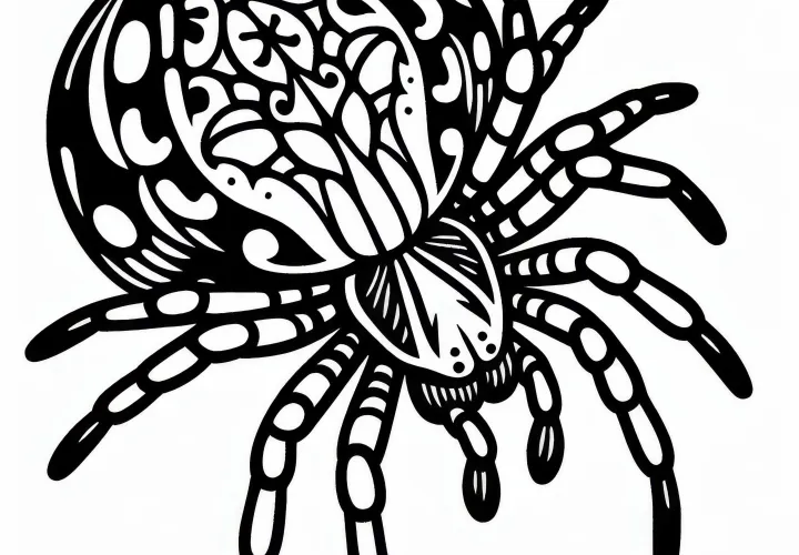 Bezplatná omaľovánka krížového pavúka