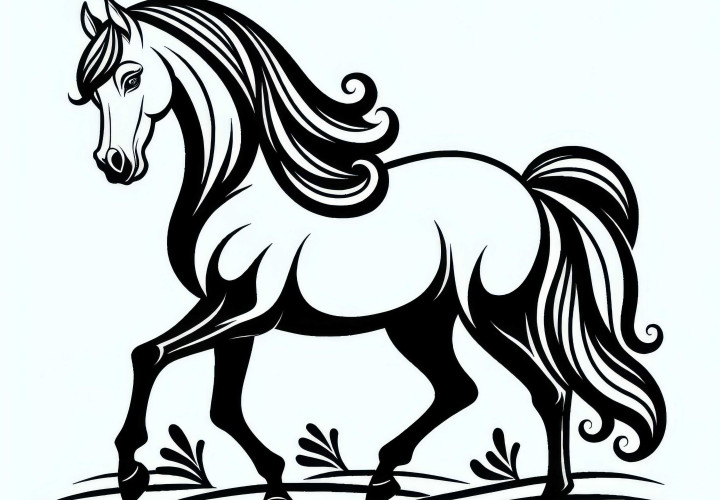 Arabské plnokrvné maľovanky koní zadarmo