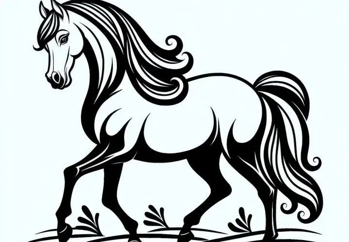 Arabské plnokrvné maľovanky koní zadarmo