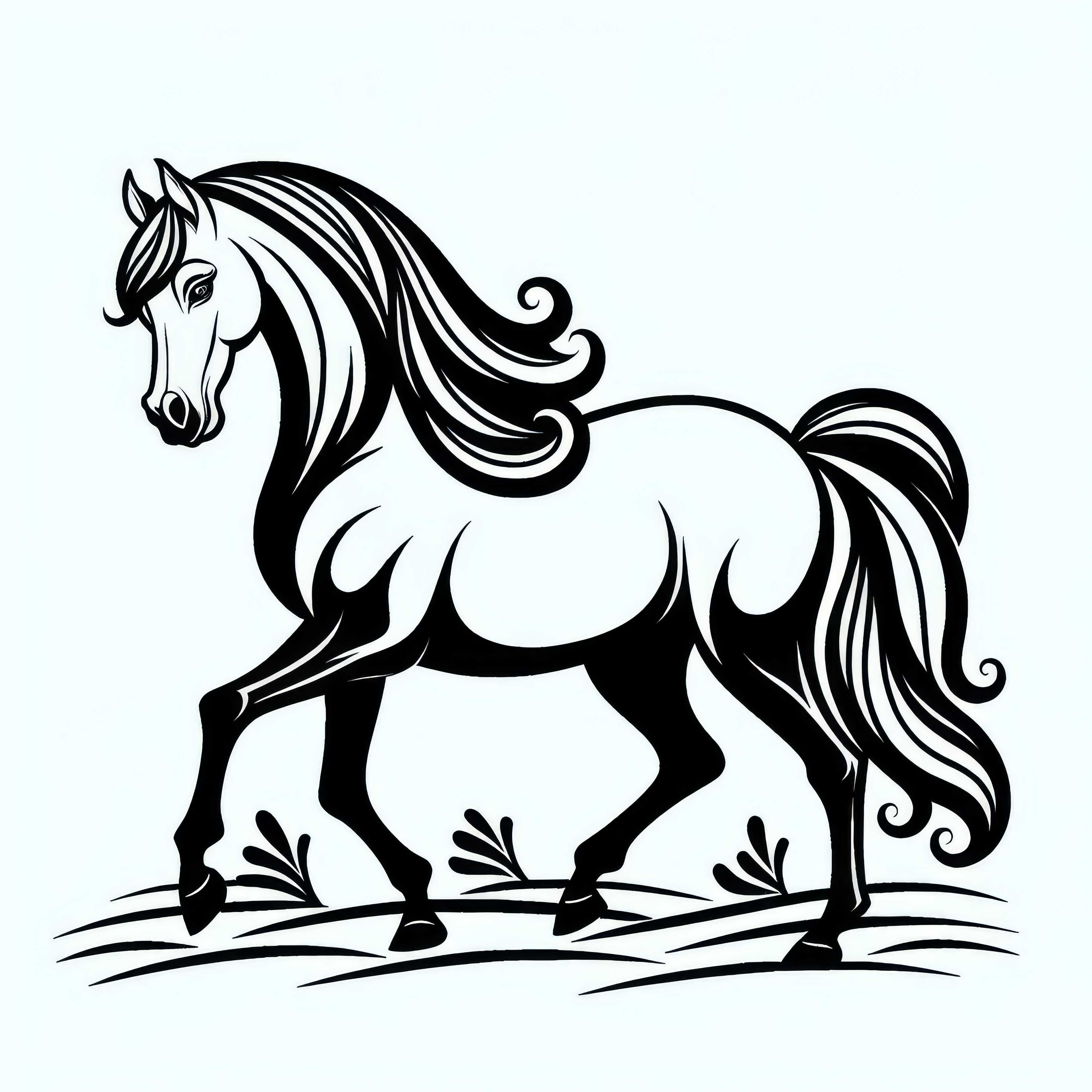 Arabské plnokrvné sfarbenie koňa zadarmo Arabský plnokrvník omalovánka kôň zadarmo