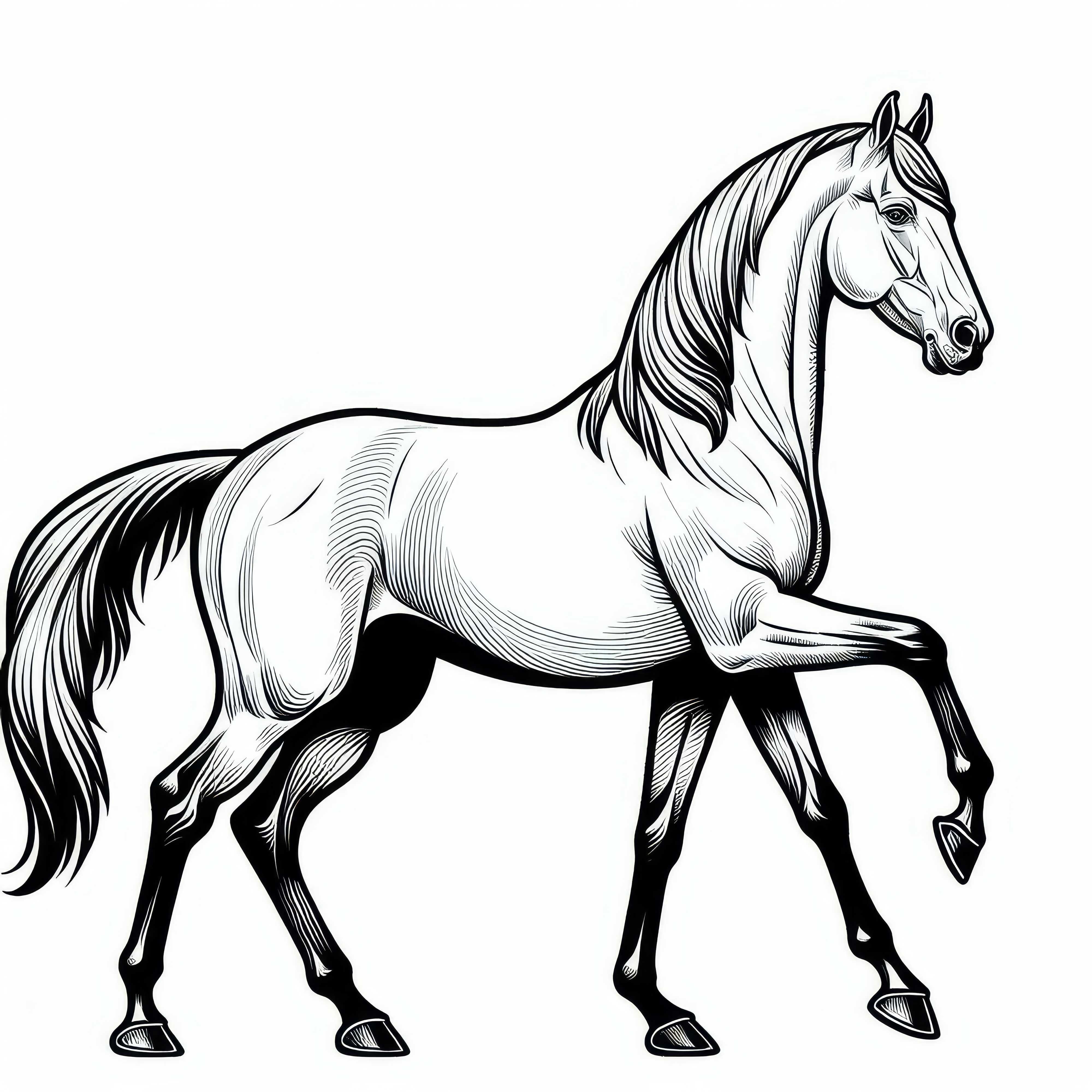 Anglické plné krvné omaľovánky pre kone zadarmo Anglický plnokrvník omalovánka pre kone zadarmo