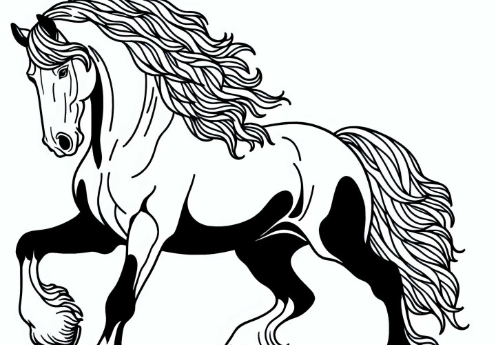 Zadarmo si stiahnuť predlohu na maľovanie koňa