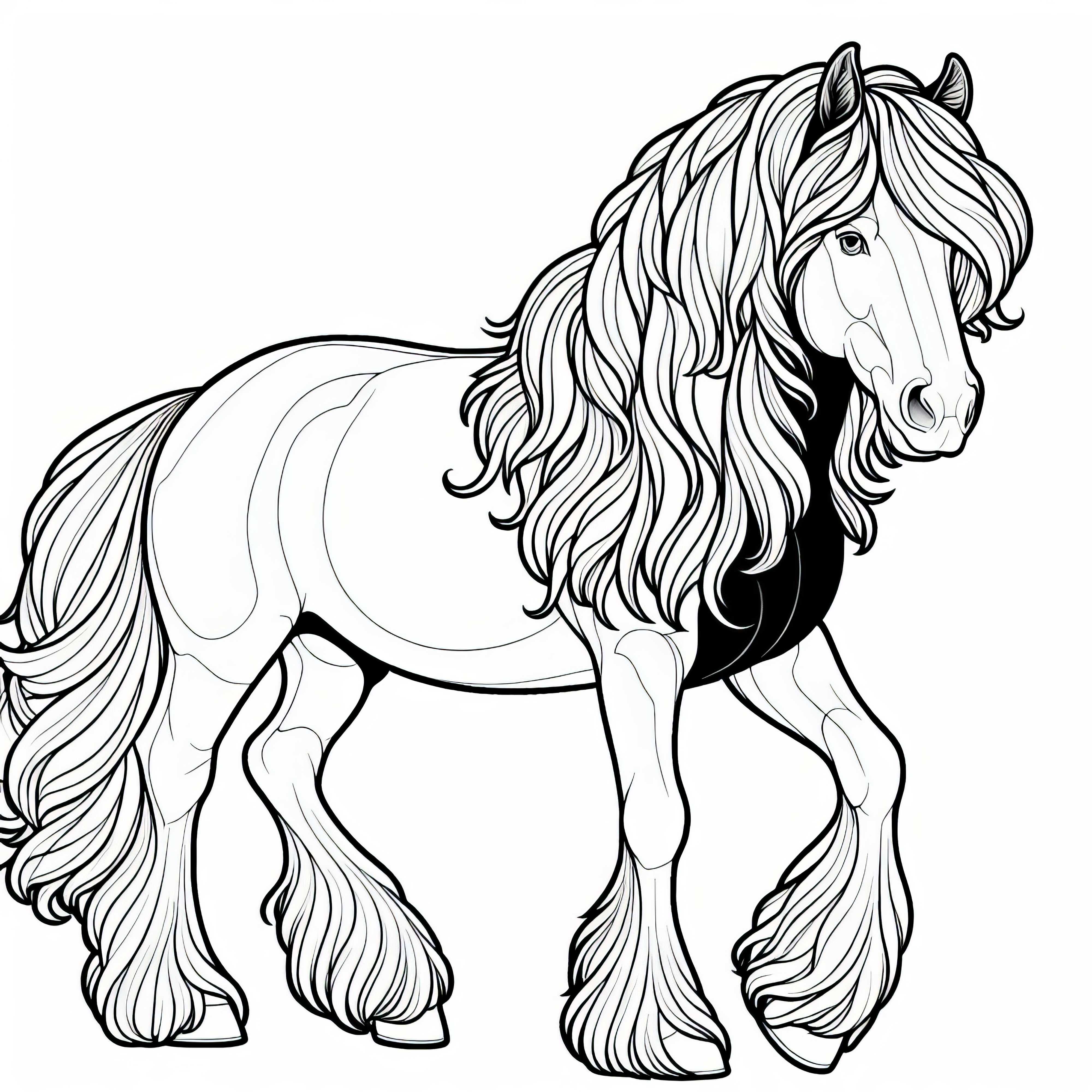 Haflinger omaľovánka – Bezplatný obrázok koňa na vymaľovanie Haflinger omalovanka – Bezplatný kôň na vymaľovanie