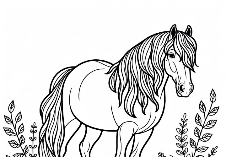 Stiahnuť zadarmo vymaľovánku Quarter Horse