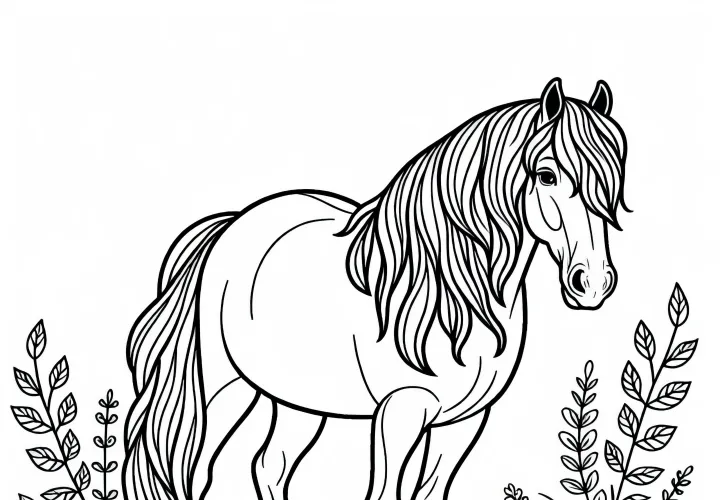 Stiahnuť zadarmo vymaľovánku Quarter Horse