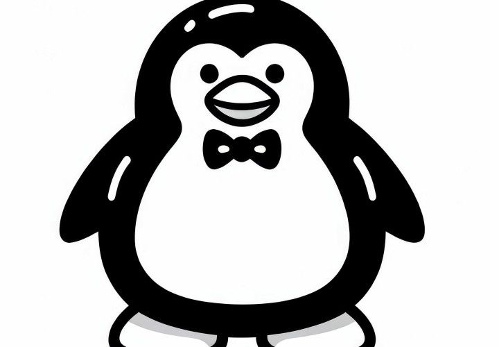 Adeliepinguin Ausmalbild Gratis Download