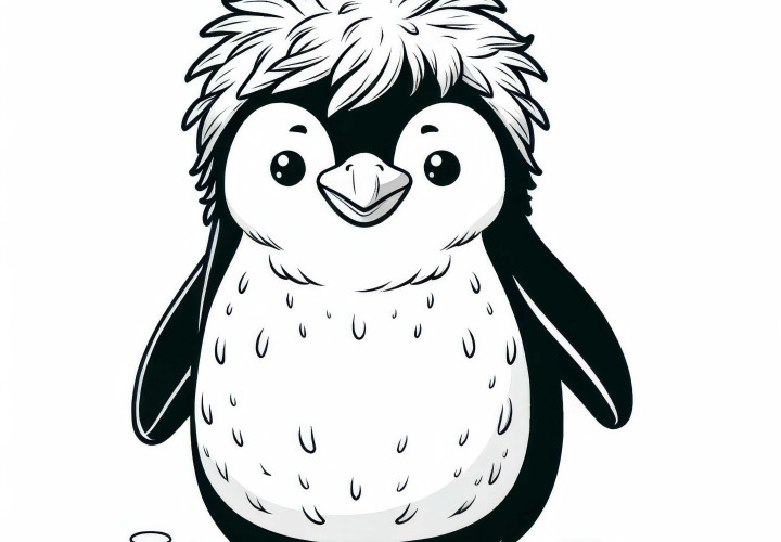 Felsenpinguin Malvorlage Gratis zum Download