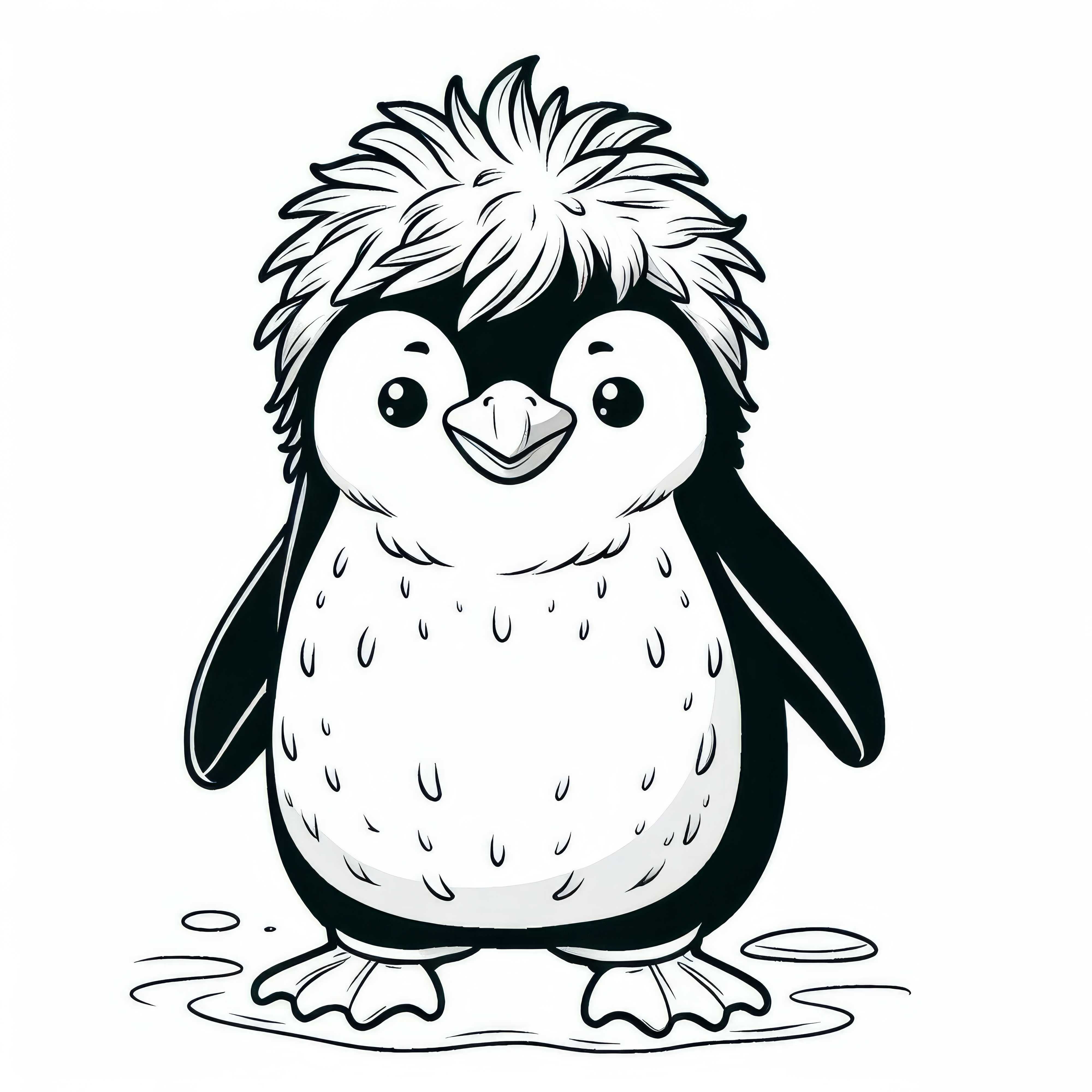 Felsenpinguin Malvorlage Gratis zum Download