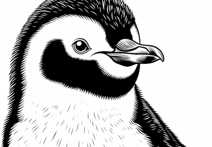 Galapážsky tučniak vymaľovánka zadarmo