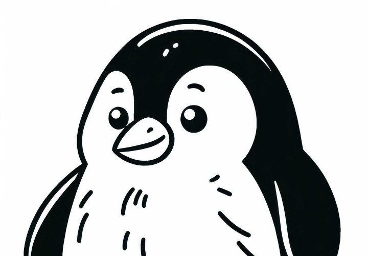 Brillenpinguin Ausmalbild Kostenlos