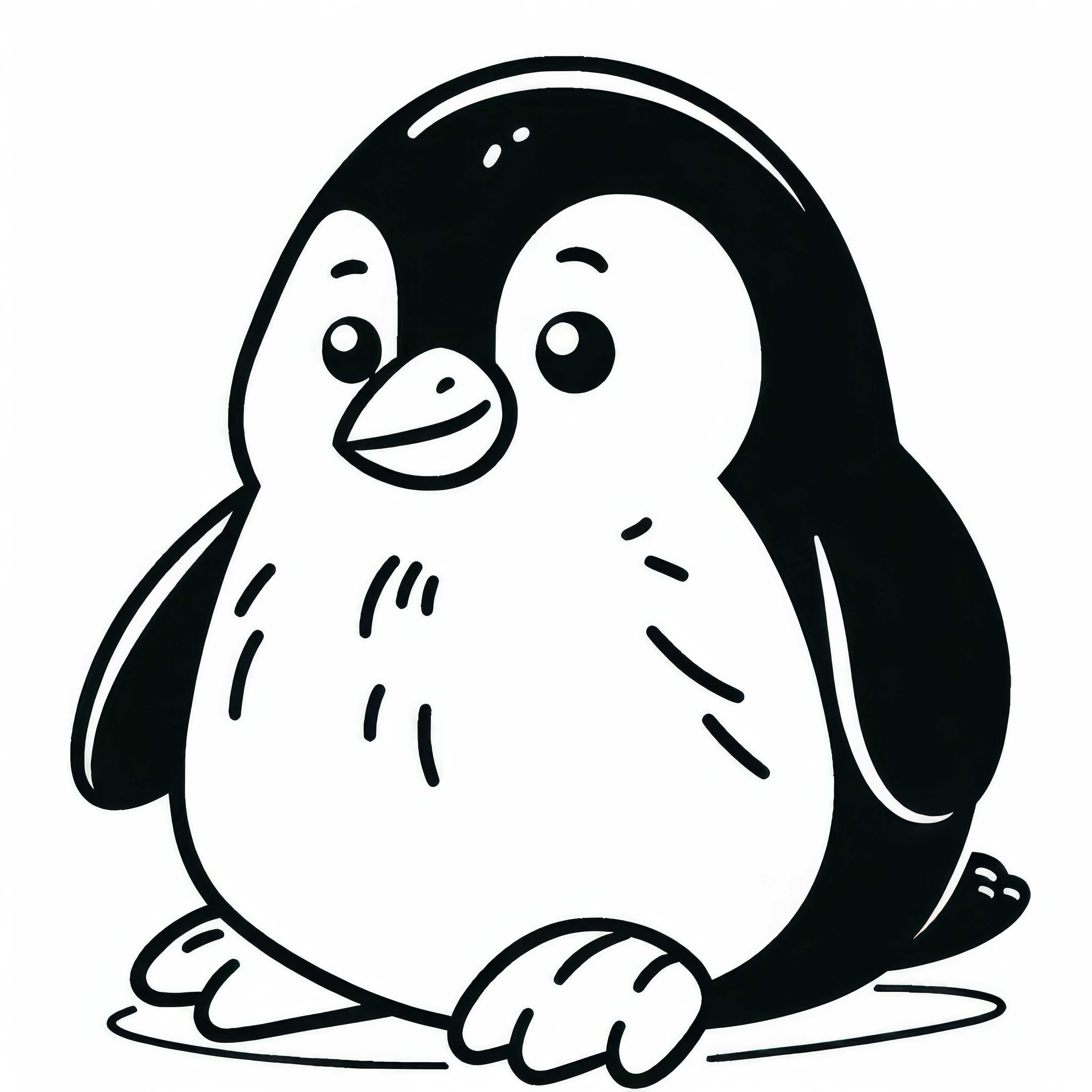 Brillenpinguin Ausmalbild Kostenlos