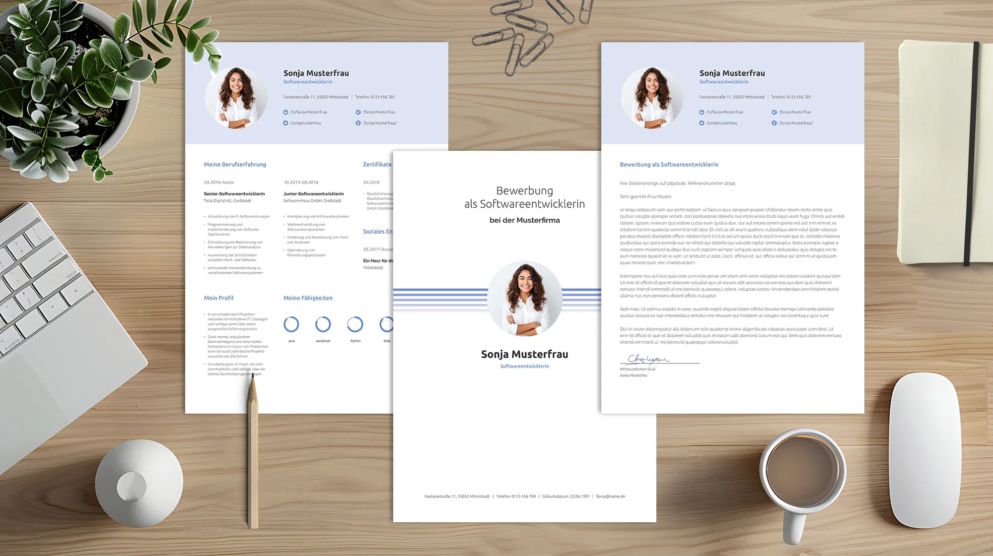 Application as a surveying technician: template for cover letter and resume