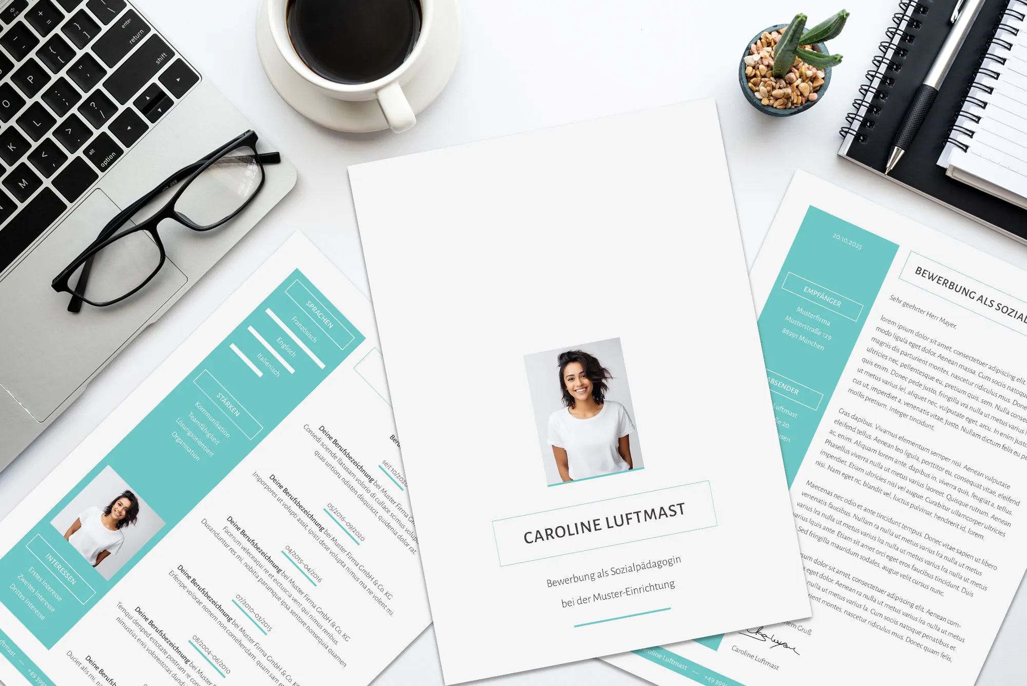 Application as a shipping employee: Template for cover letter and CV