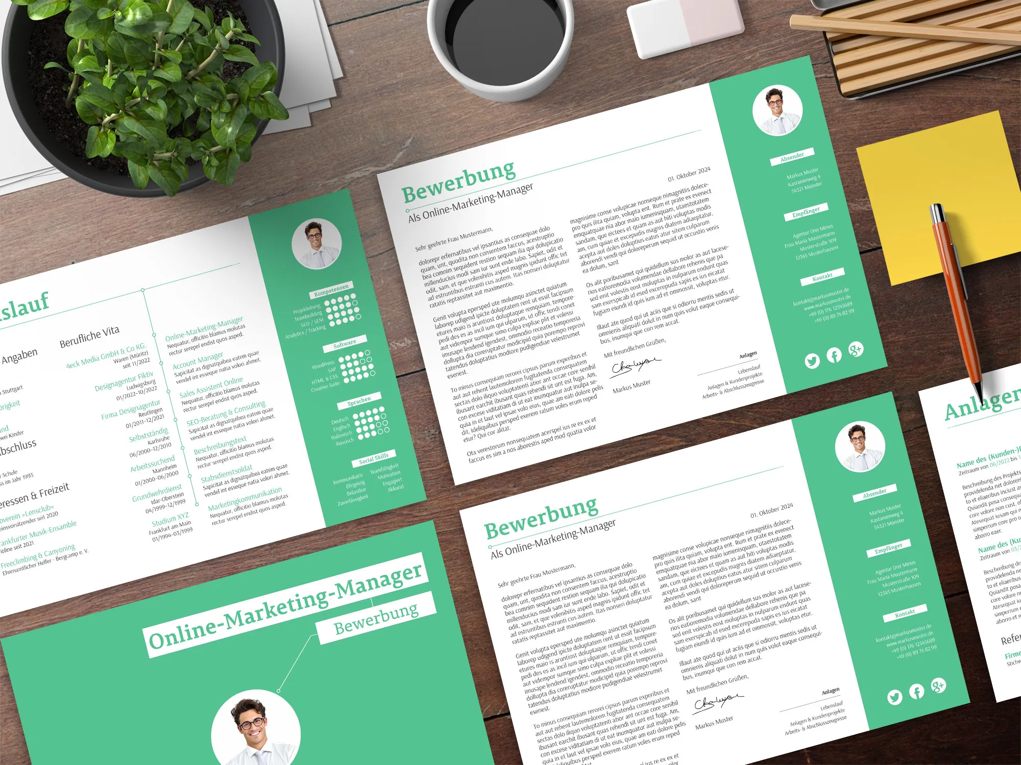 Application as an insurance salesman: Template for cover letter and resume for download