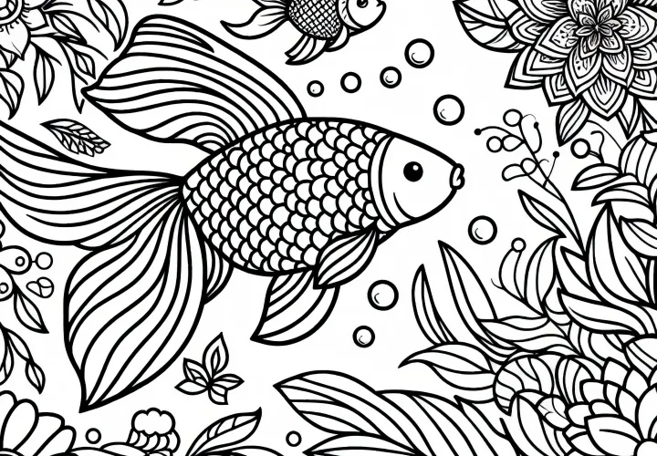 Goldfish coloring template free to color and download Goldfish coloring template free to color and download