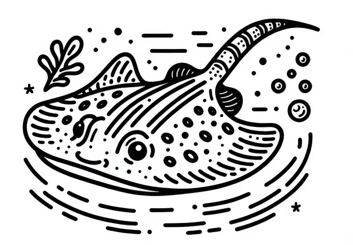 Free Stingray Coloring Page Free Stingray Coloring Page