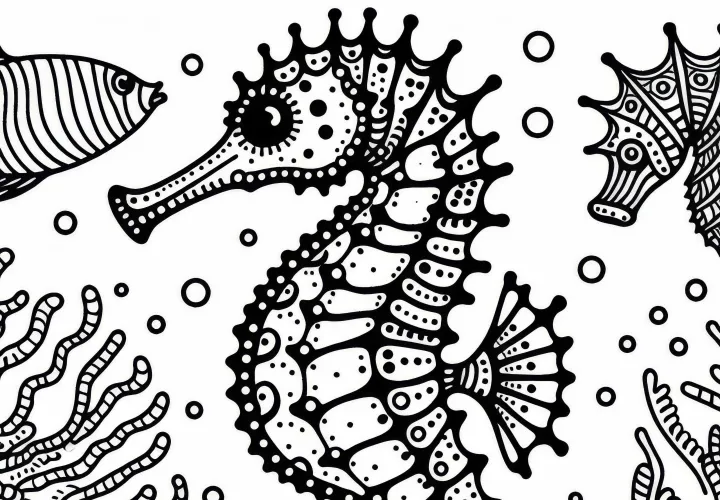 Seahorse Coloring Page Free Seahorse Coloring Page Free