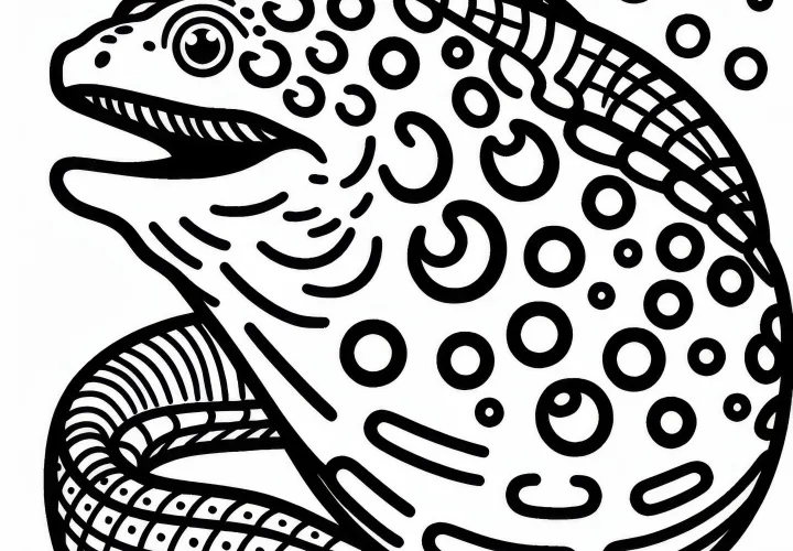Free eel coloring template to print and color Free eel coloring template to print and color