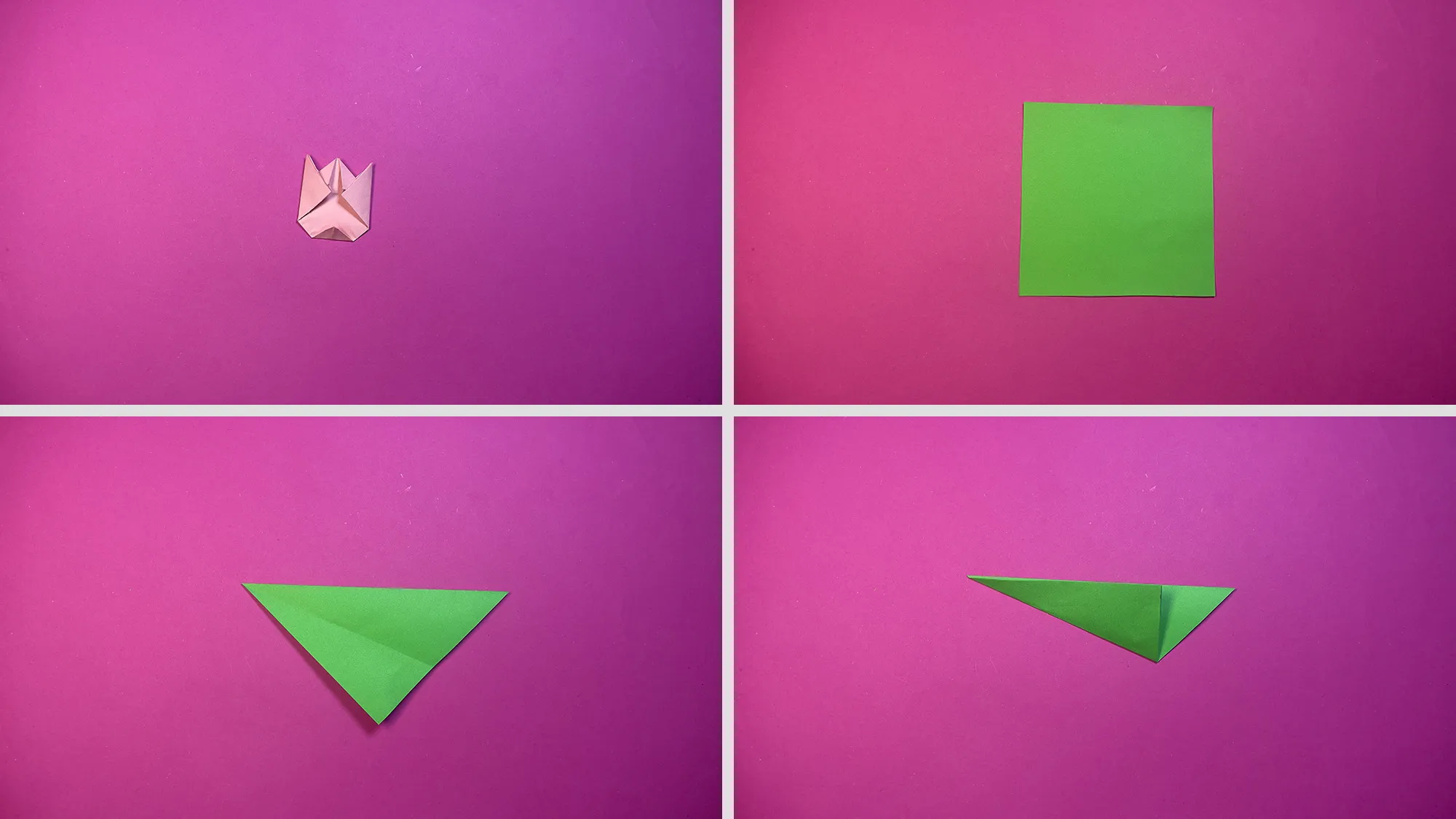 Tulpe aus Papier, Schritt 5: Mit den Blättern beginnen Tulpe aus Papier, Schritt 5: Mit den Blättern beginnen