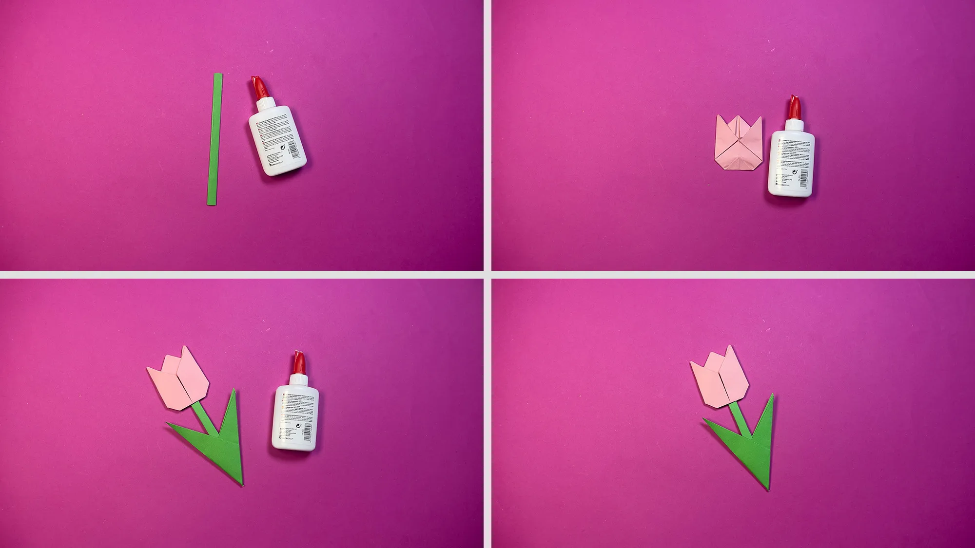 Tulpe aus Papier, Schritt 8: Alles zusammenfügen Tulpe aus Papier, Schritt 8: Alles zusammenfügen