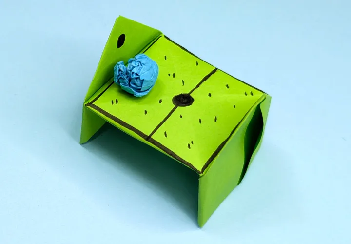 Origami Tennis: Simple Instructions with Photos and Video for Kids