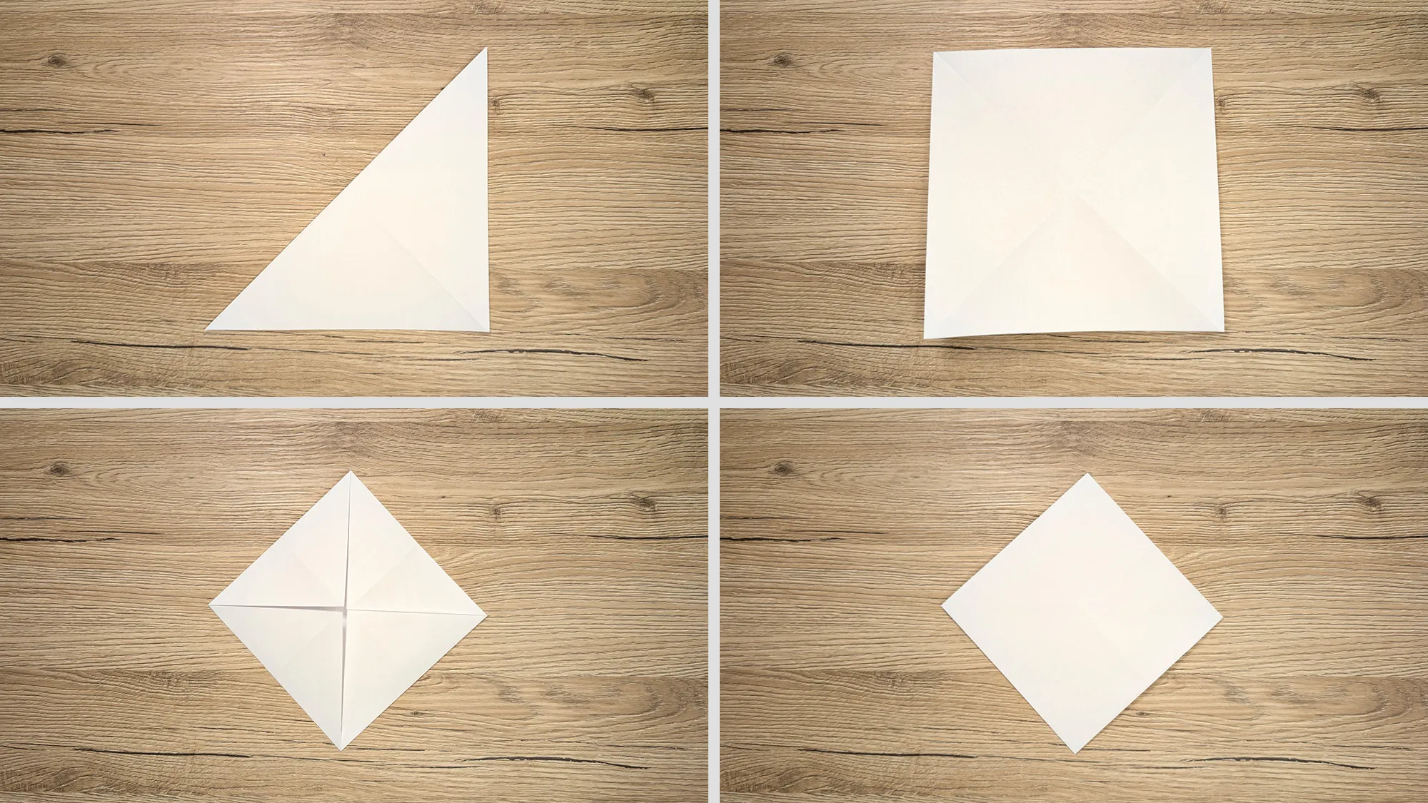 Origami Tennis, Schritt 3: Die Grundfaltung Origami Tennis, Schritt 3: Die Grundfaltung
