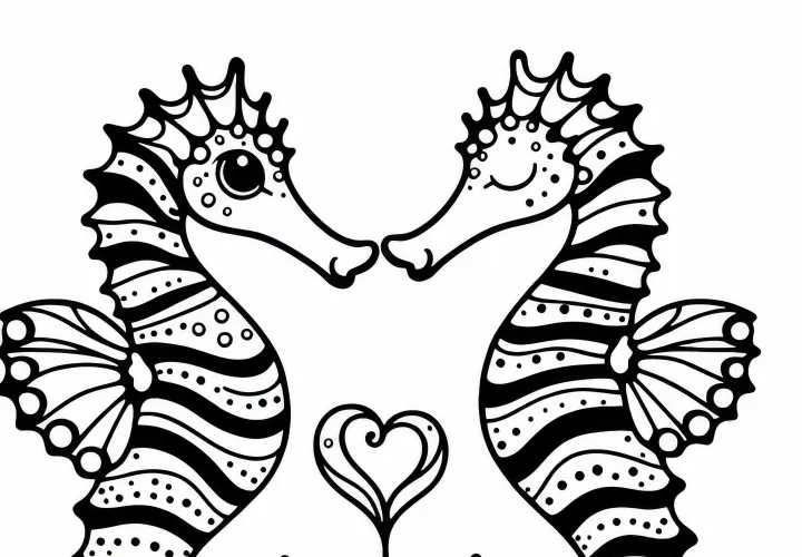 Free Seahorse Coloring Page Free Seahorse Coloring Page