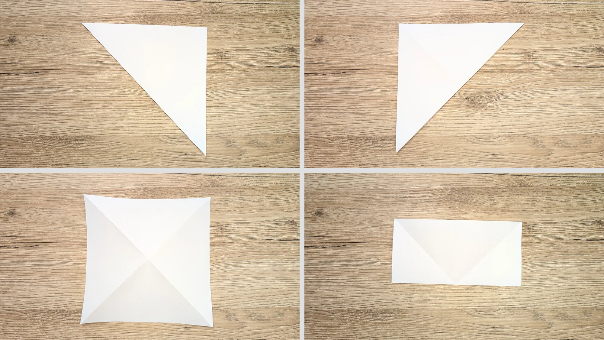Origami araignée, étape 2 : Les plis de base Origami araignée, étape 2 : Les plis de base