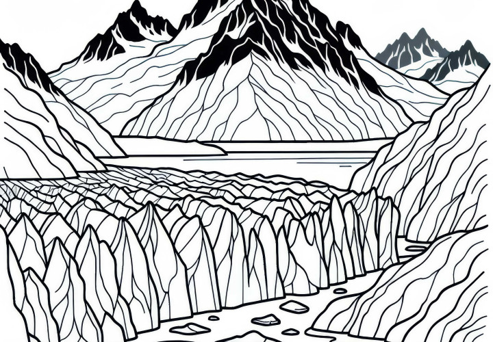 Безплатен шаблон за рисуване на ледници