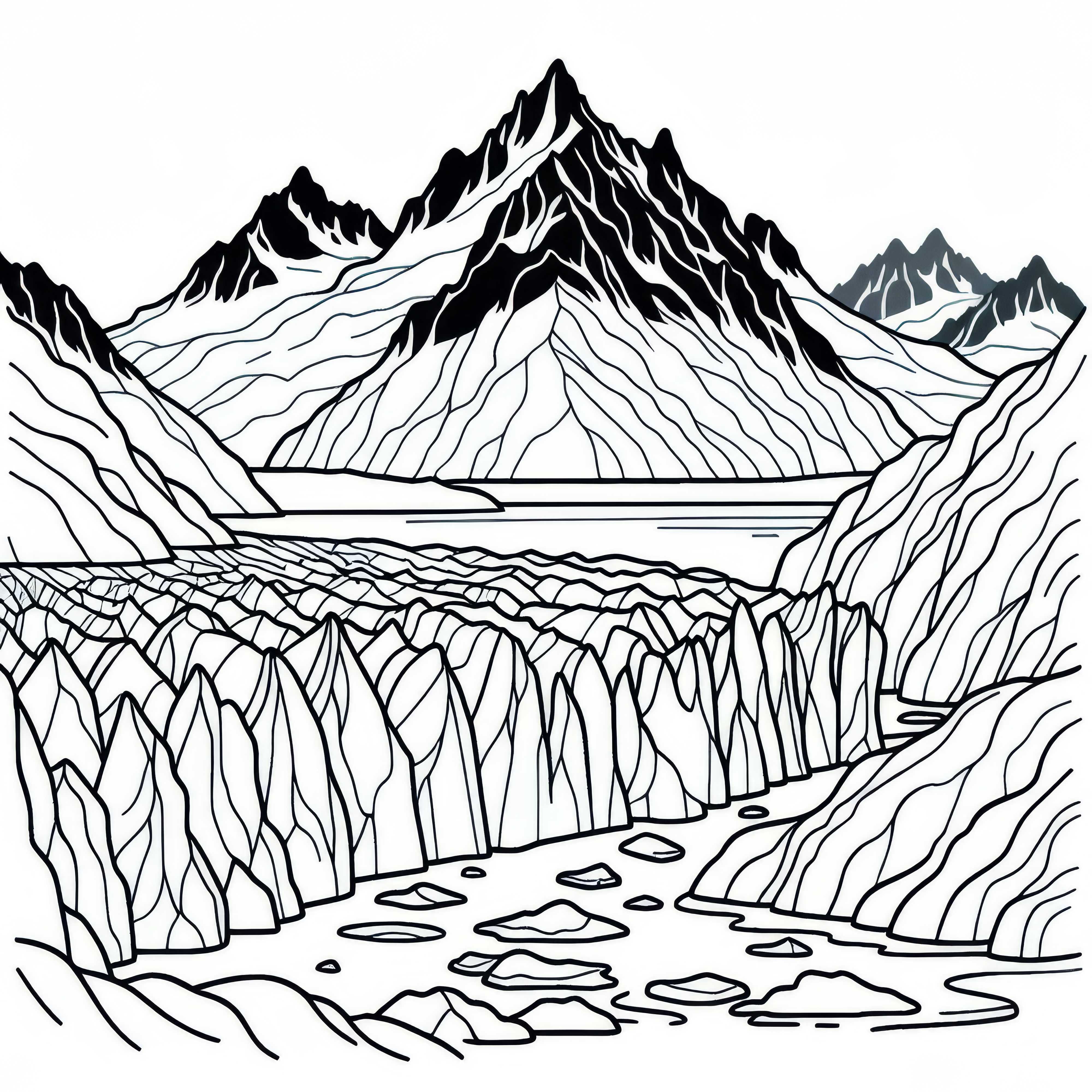 Безплатен шаблон за оцветяване на ледници Безплатен шаблон за оцветяване на ледници