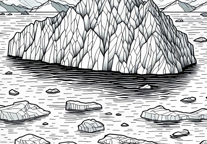 Леден айсберг за оцветяване Полярен регион Безплатно