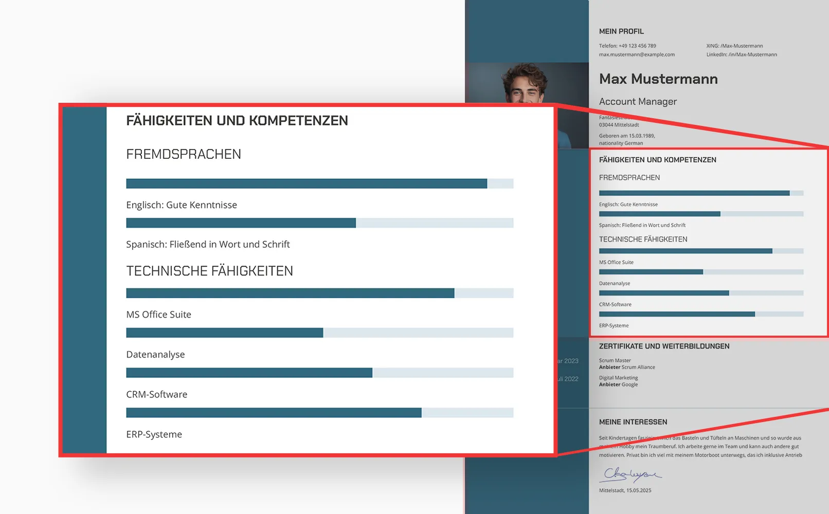 Oskused ja keeleoskus CV-s