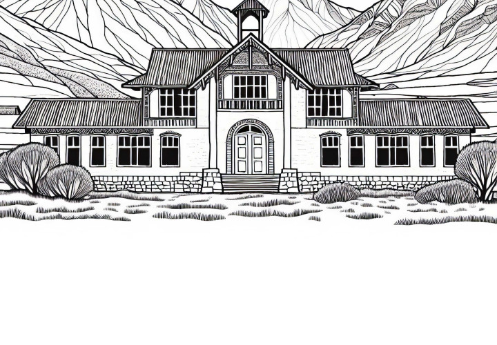 School in the Highlands - Coloring Page South America Free School in the Highlands – Coloring Page South America Free