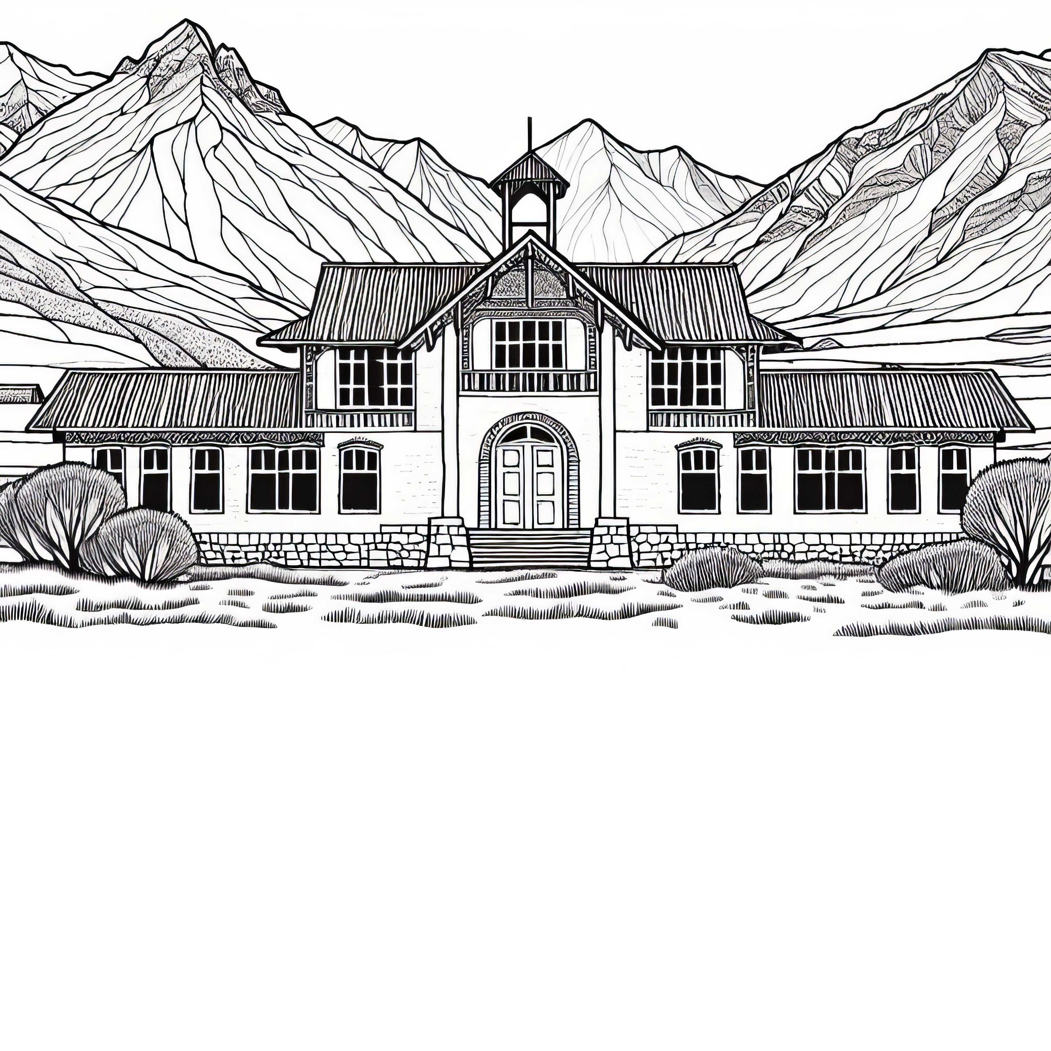 School in the Highlands – Free Coloring Page South America School in the Highlands – Free Coloring Page South America