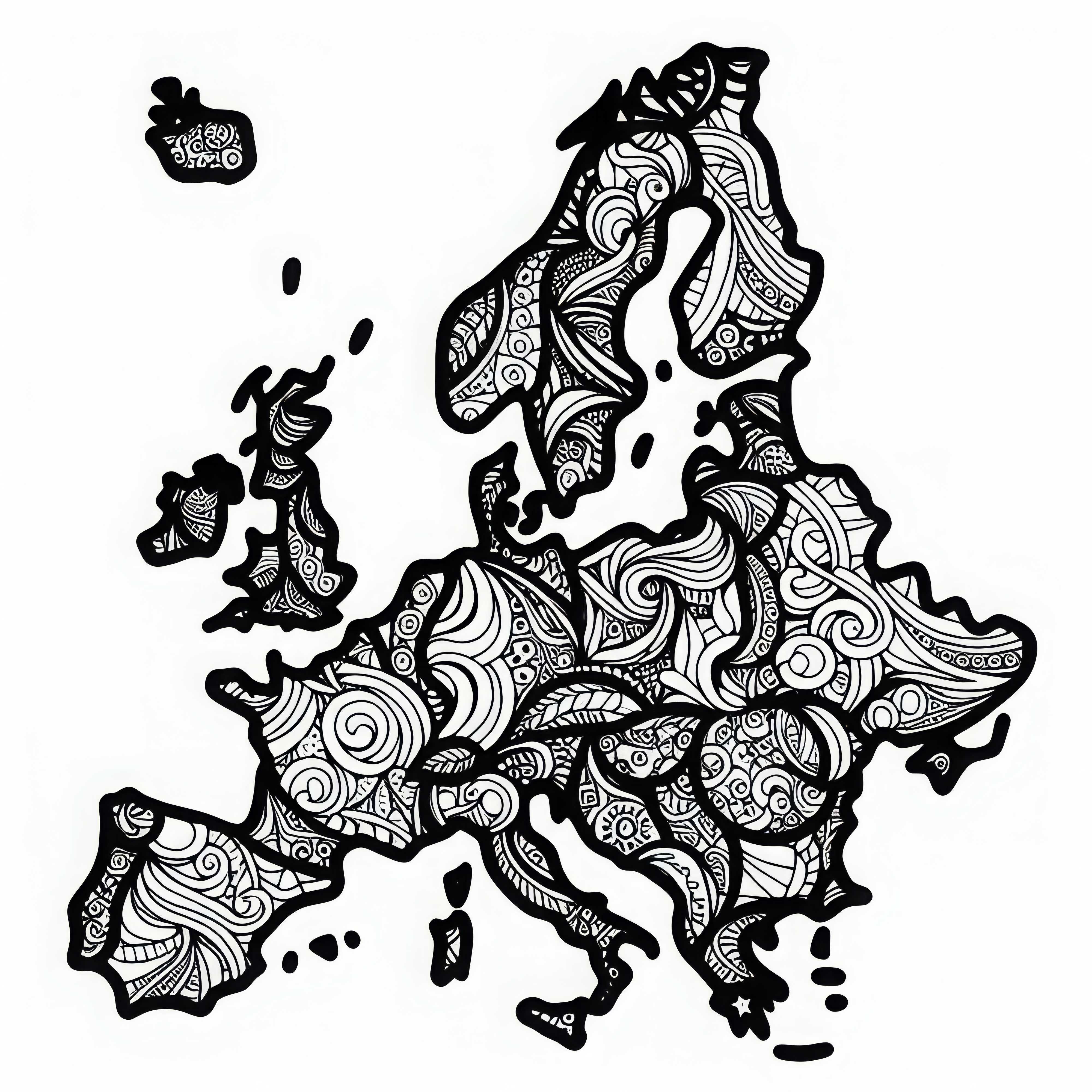 Unduh gambar peta Eropa yang distilisasi secara gratis