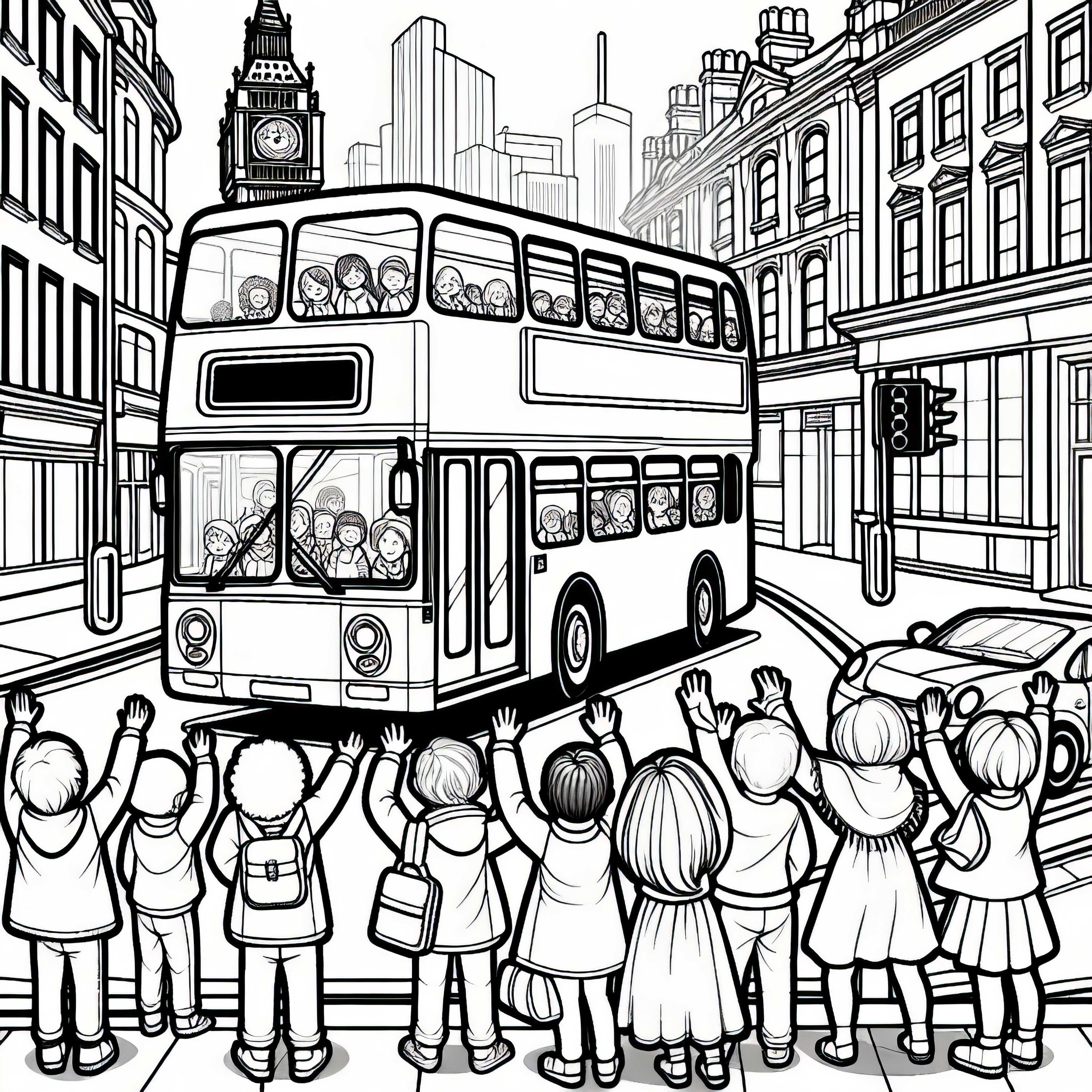 London Doppeldeckerbus Malvorlage Gratis