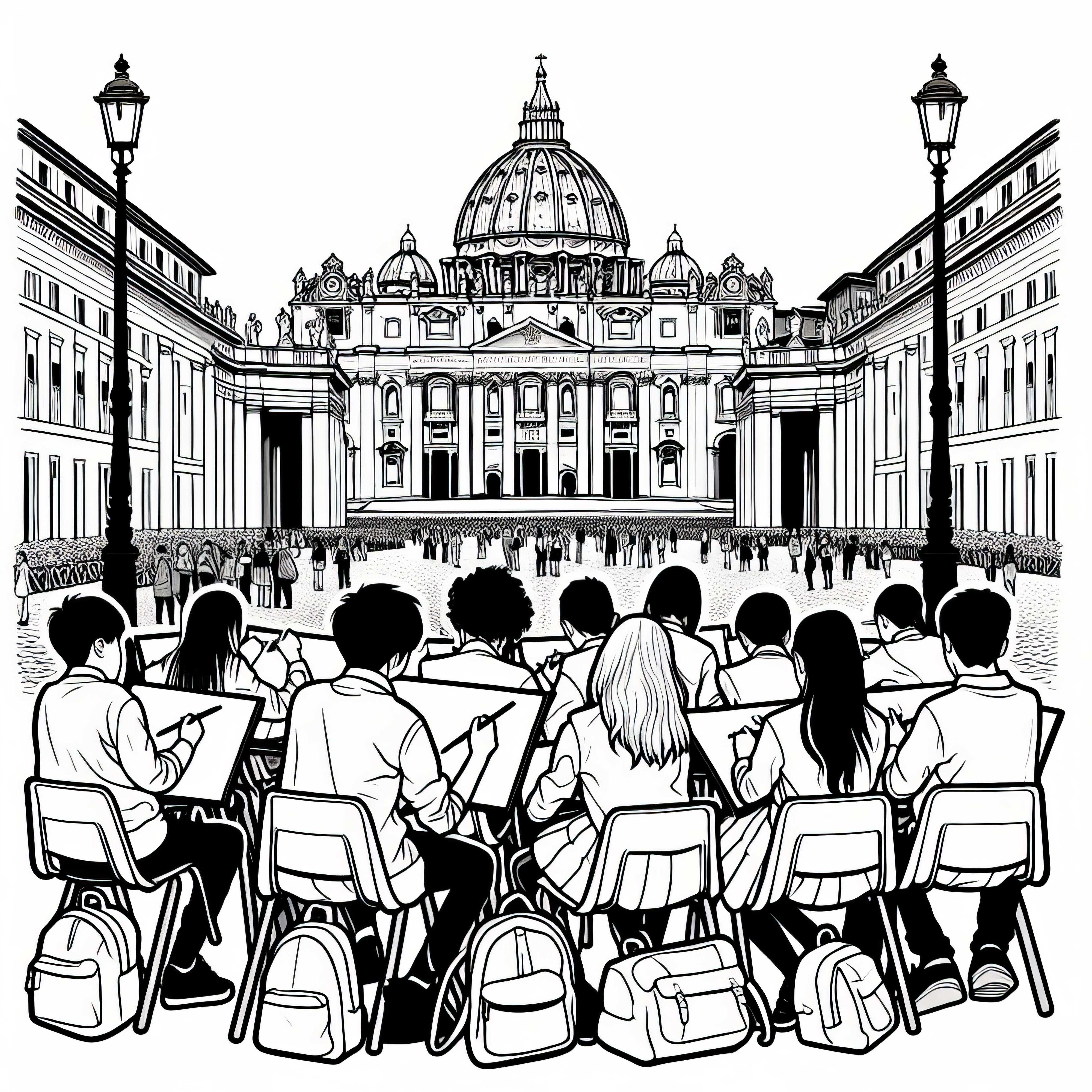 Rom Petersdom Ausmalbild Kostenlos