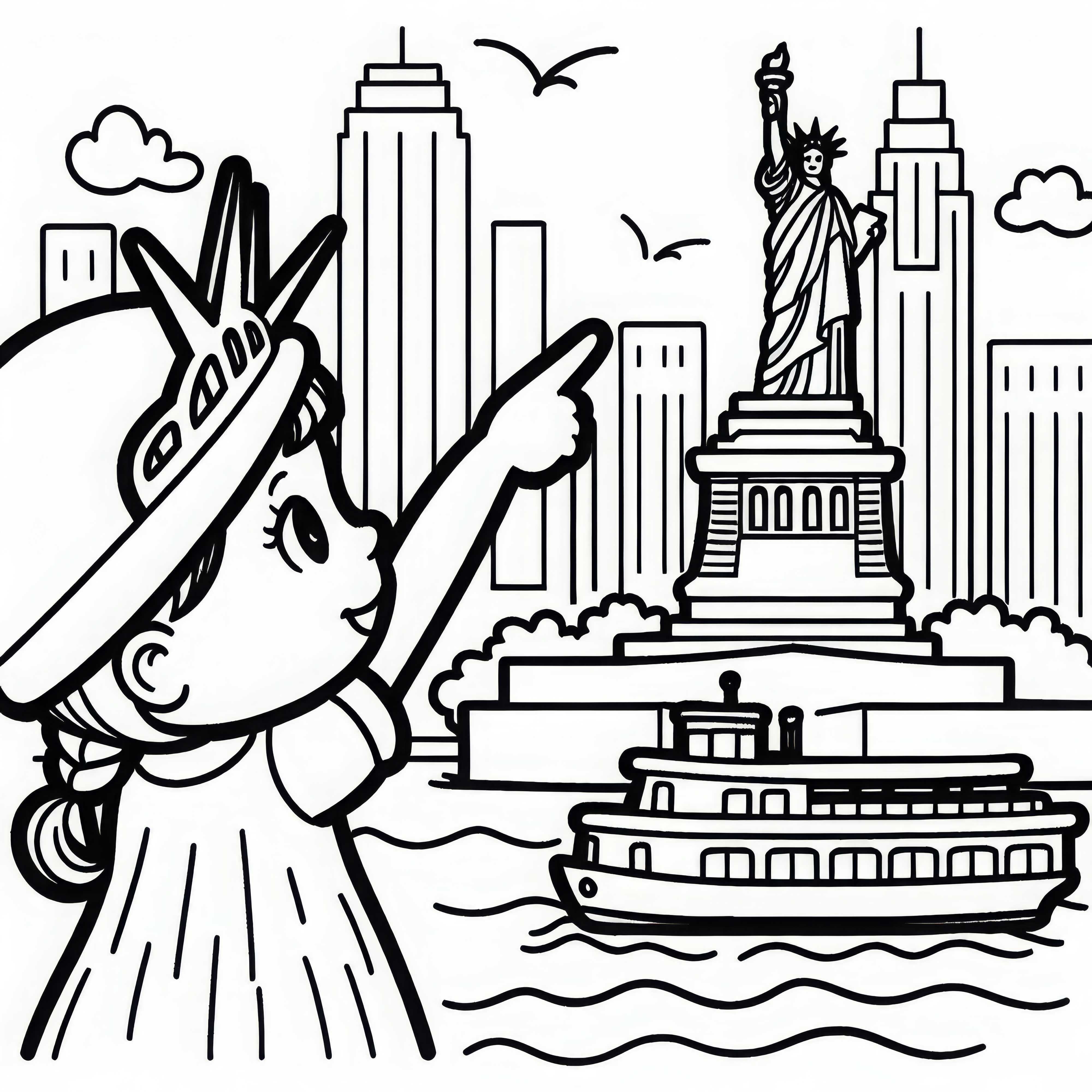 New York City Freiheitsstatue Malvorlage Kostenlos