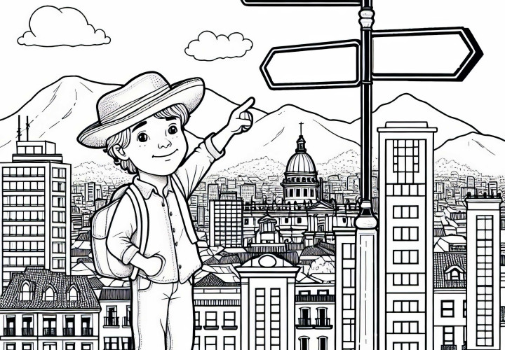 Santiago de Chile Ausmalbild kostenlos herunterladen und ausmalen Santiago de Chile Ausmalbild kostenlos herunterladen und ausmalen