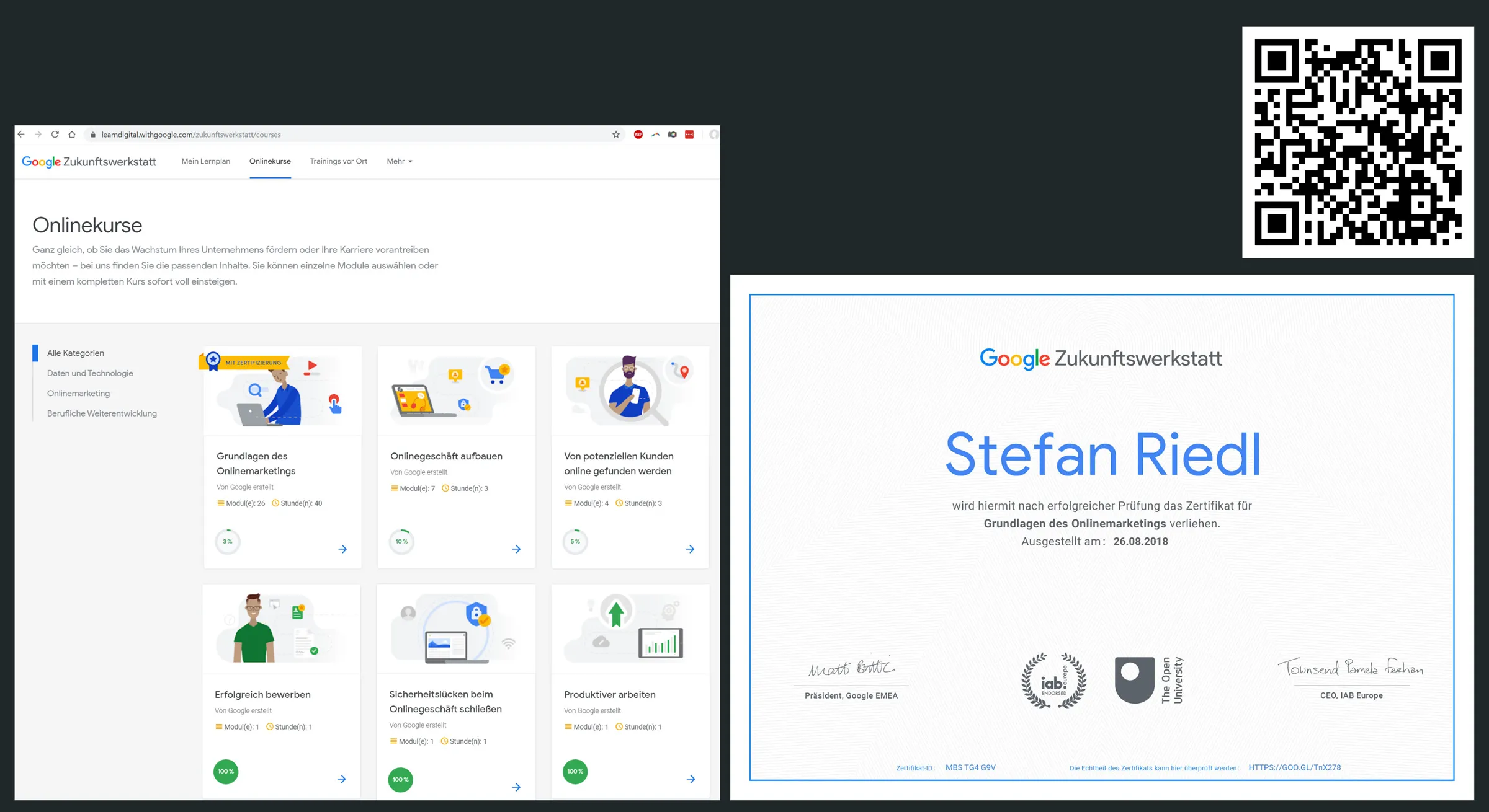 Certifikát Google