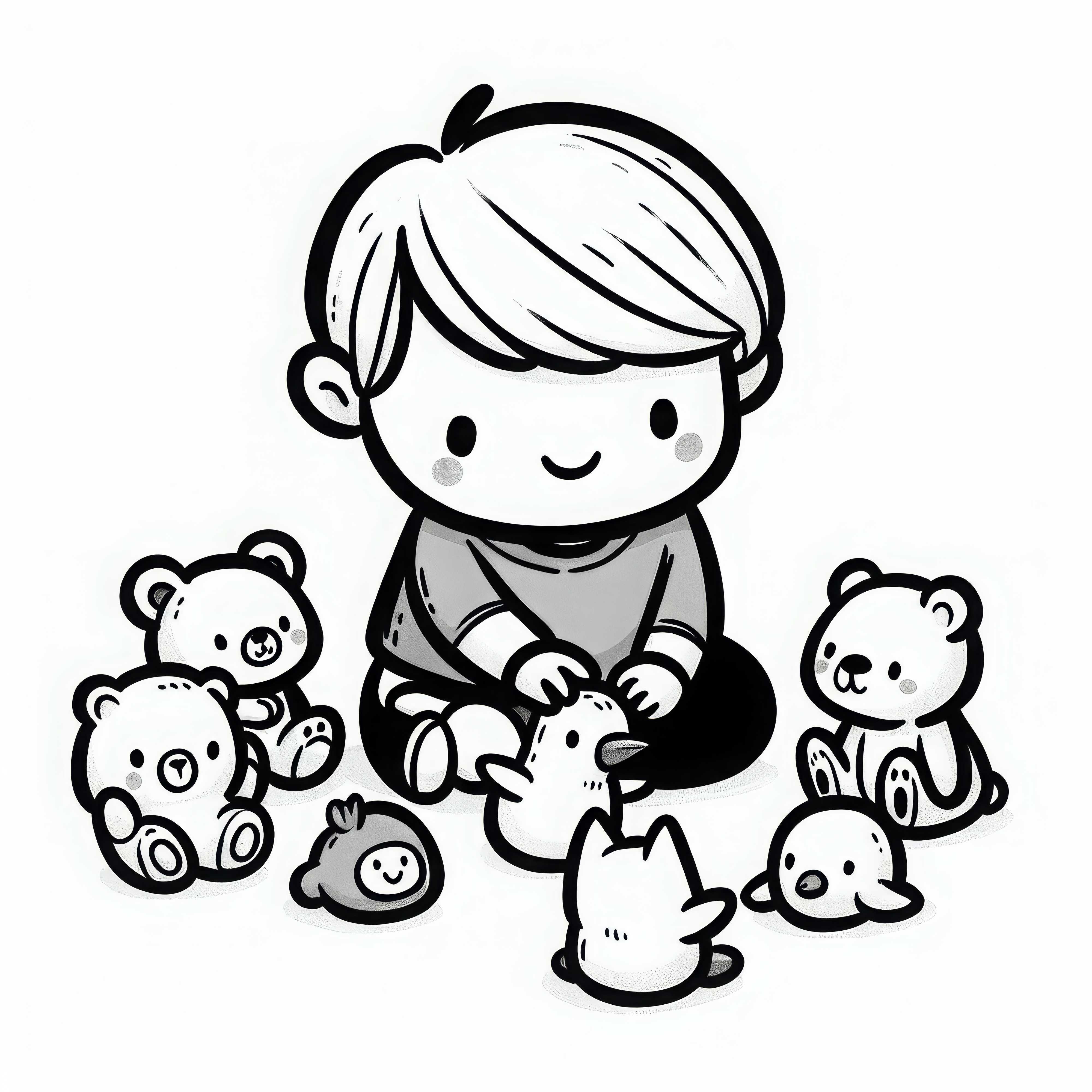 Gyerekek rendezzék a plüssállatokat: Ingyenes színezőlap