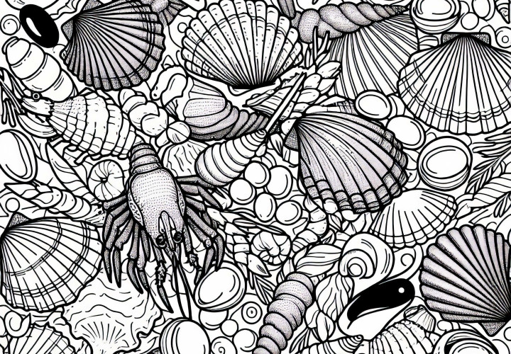 Рисунок ракушек для закуски – Бесплатно доступно