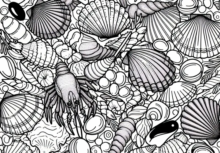 Рисунок ракушек для закуски – Бесплатно доступно