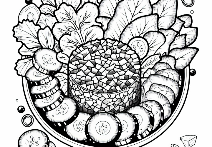 Тартар раскраска закуска бесплатно