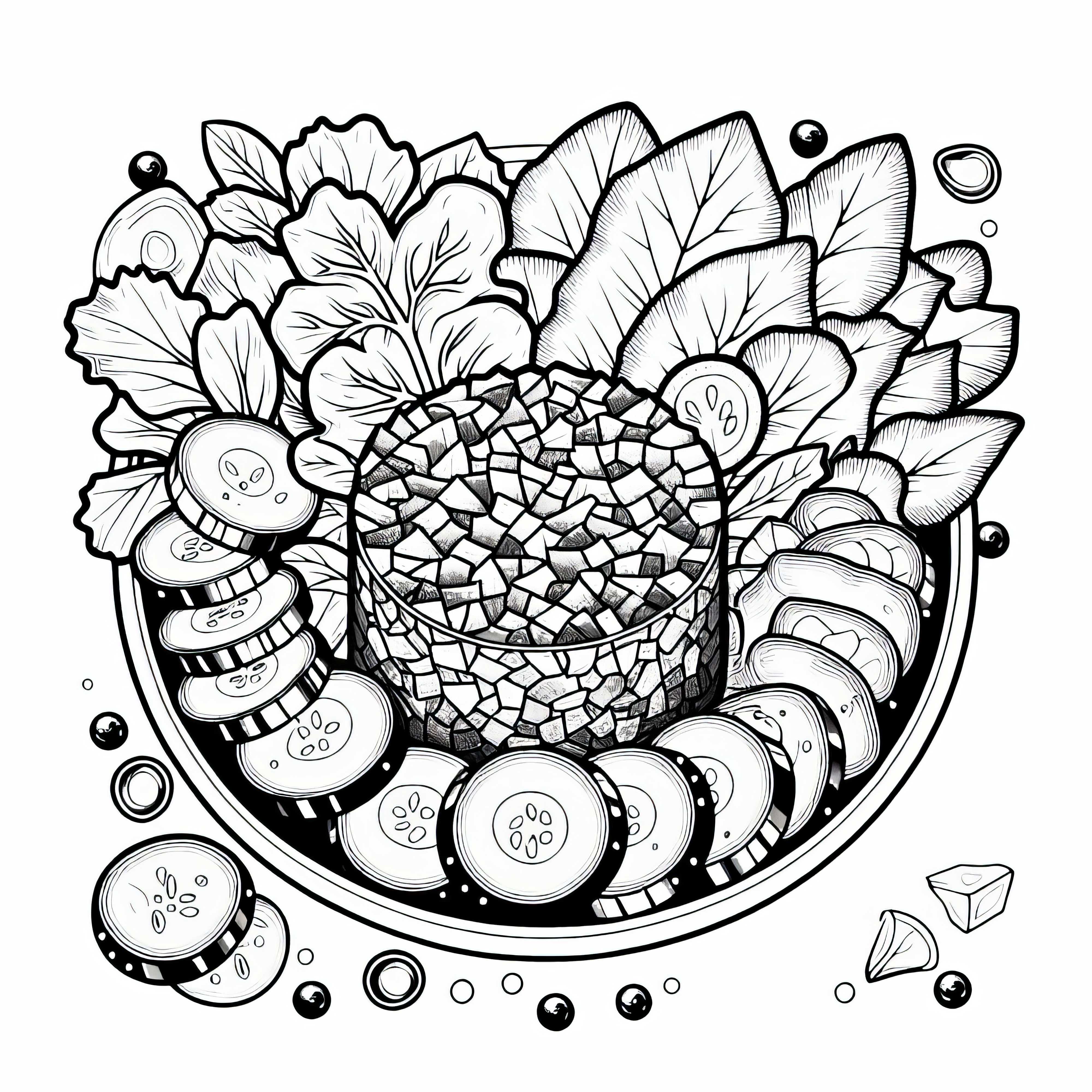 Бесплатная раскраска тартар закуска